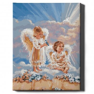 Angels in the clouds 40*50 cm