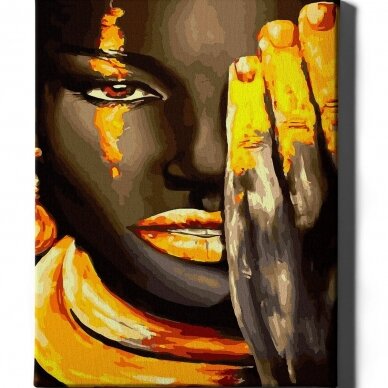 Golden makeup (Golden paint) 40x50 cm