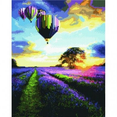 Sky and lavender 40*50 cm (square diamonds)