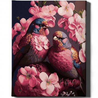 Pink birds 40*50 cm