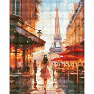 A walk around Paris 40*50 cm (round diamonds)