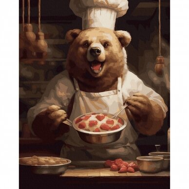 Bear chef 40*50 cm 3