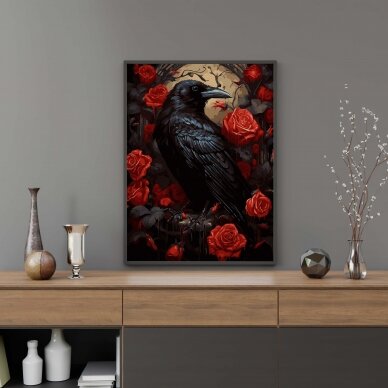 Crow and Rose 40*50 cm 1