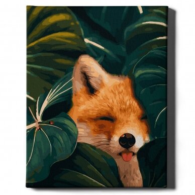 Fox in the leaves 40*50 cm