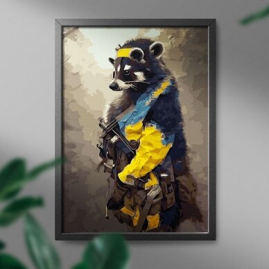 Raccoon Warrior 40*50 cm 1