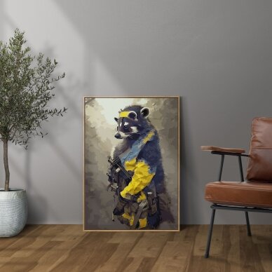 Raccoon Warrior 40*50 cm 2