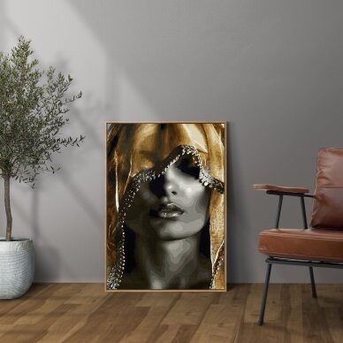 Golden Veil (Golden paint) 40x50 cm 1