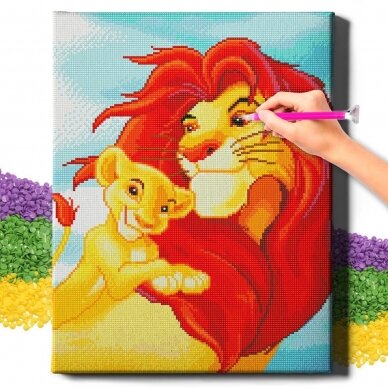 Mufasa with Simba 40*50 cm (round diamonds)    3