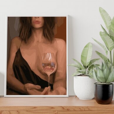 Woman with glass 40*50 cm 1
