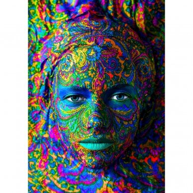 Женщина с цветным макияжем 1000 шт. 1