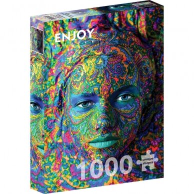 Woman with Color Art Makeup 1000 pcs.