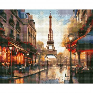 Restaurants in Paris 40*50 cm (round diamonds)