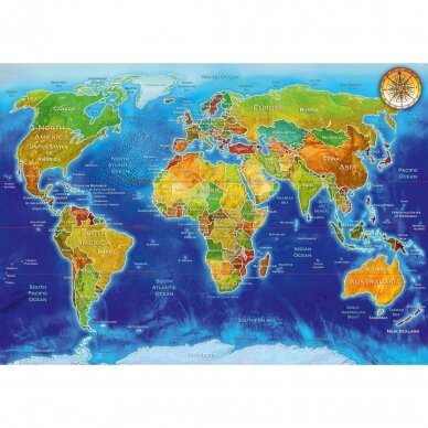 World Geo-Political Map 1000 pcs. 1