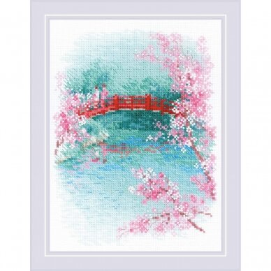 Sakura. The bridge 18x24 cm
