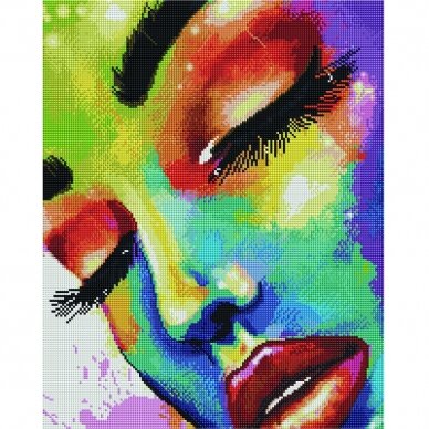 Girl in colors 40*50 cm (square diamonds)