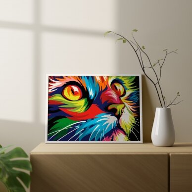 Colored cat 40*50 cm 1