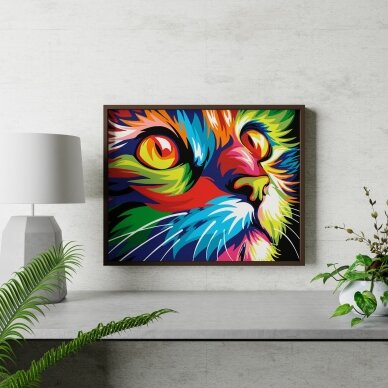 Colored cat 40*50 cm 2