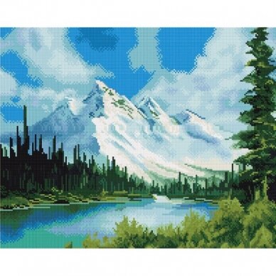 Snowy mountains 40*50 cm (square diamonds)