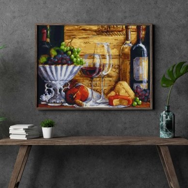 Wine and grapes 40*50 cm 2