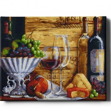 Wine and grapes 40*50 cm