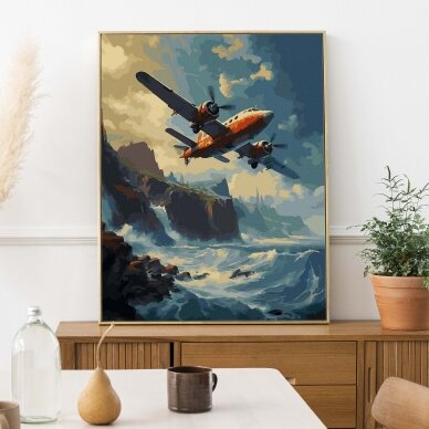 Airplane at sea 40*50 cm 2