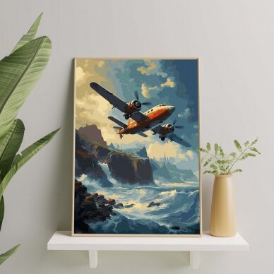 Airplane at sea 40*50 cm 1