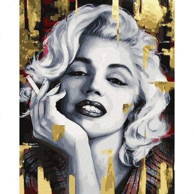 Marilyn Monroe 40*50 см (Золотая краска) 3