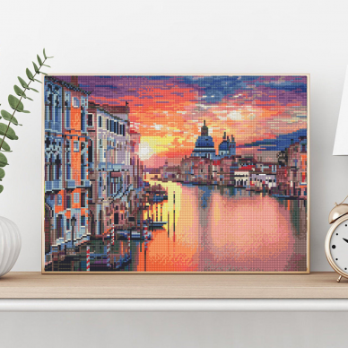 Venecijos saulėlydis 40*50 cm (apvalus deimančiukai) 1
