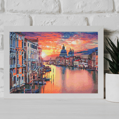 Venecijos saulėlydis 40*50 cm (apvalus deimančiukai) 2