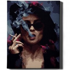 Girl with a cigarette 40*50 cm
